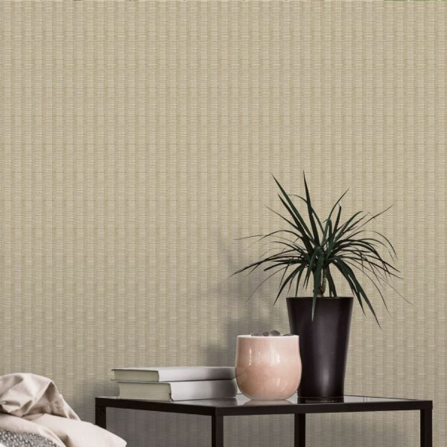 Stripe | * Popular Odyssee Wallpaper Collection Nestra Texture Beige Muriva L95307