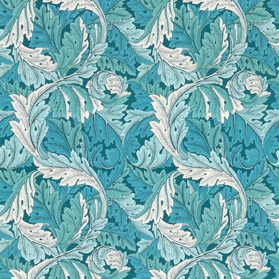 Arts | * Fashionable William Morris Acanthus Wallpaper Teal W0175/04