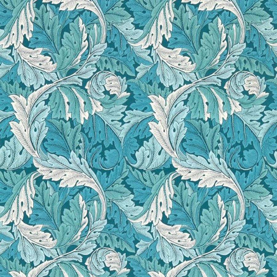 Arts | * Fashionable William Morris Acanthus Wallpaper Teal W0175/04