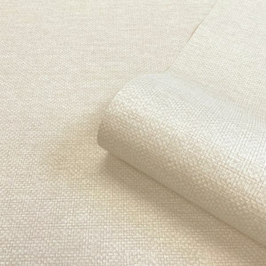 Plain | * Clearance Palm Texture Wallpaper Cream Belgravia 9006