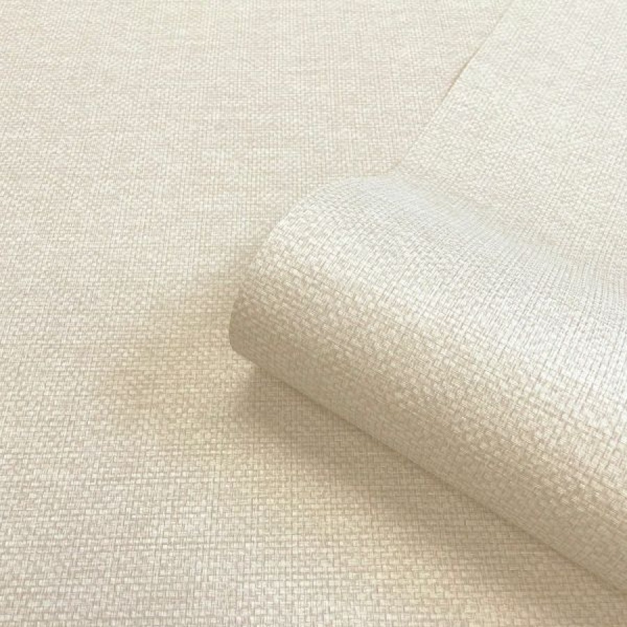 Plain | * Clearance Palm Texture Wallpaper Cream Belgravia 9006