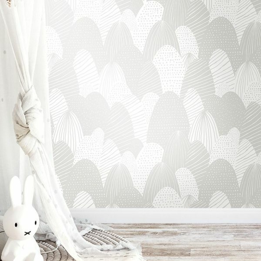 Bedroom | * Fashionable Little Explorers Abstract Hills Wallpaper Gray Galerie 5425