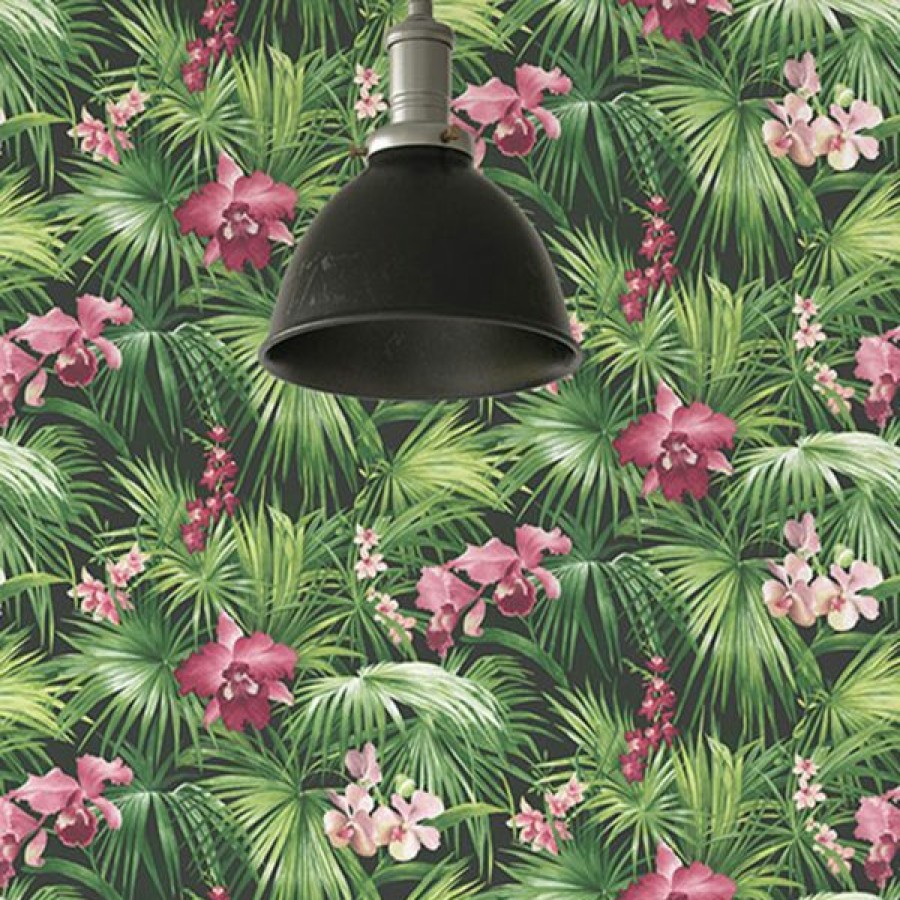 Tropical & Jungle | * Top Sell Global Fusion Tropical Florals Wallpaper Pink Galerie G56435