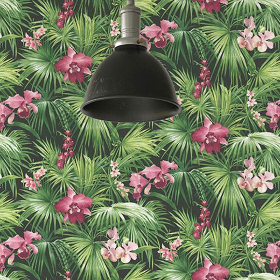 Tropical & Jungle | * Top Sell Global Fusion Tropical Florals Wallpaper Pink Galerie G56435