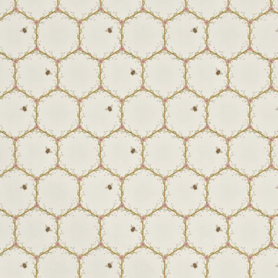 Fabric | * Sale Online The Chateau By Angel Strawbridge Honeycomb Fabric Cream Hon/Cre/14000Fa By The Metre