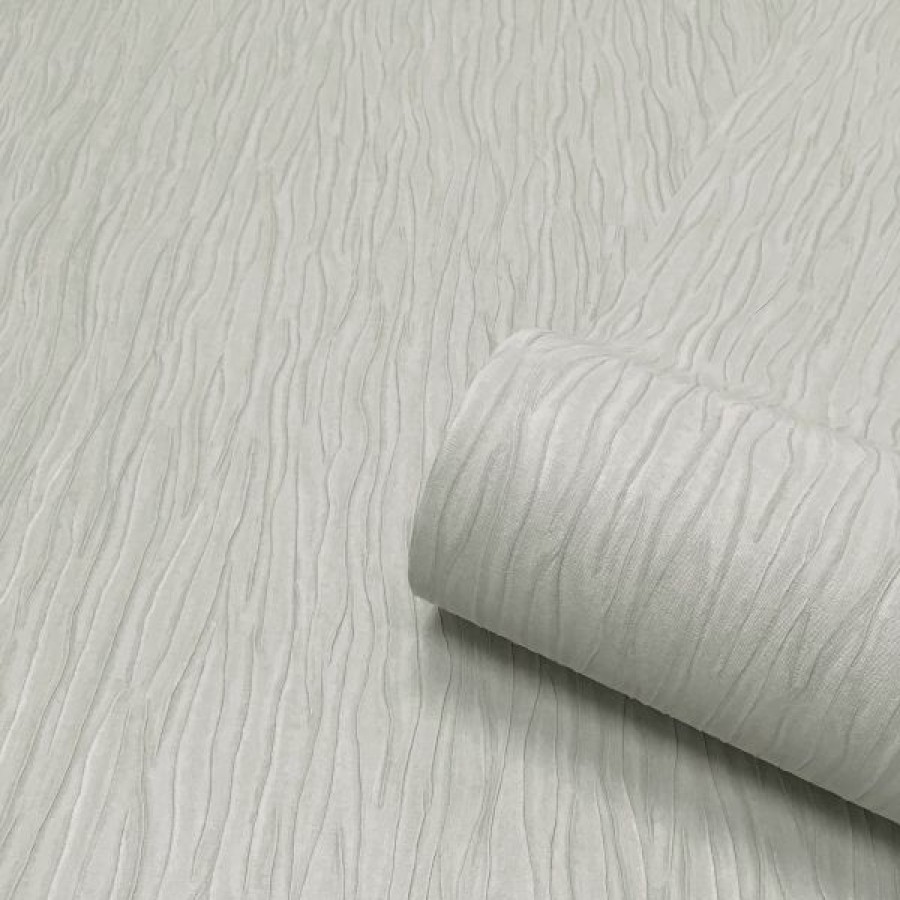 Plain | * New Tiffany Texture Wallpaper Soft Silver Belgravia 41316