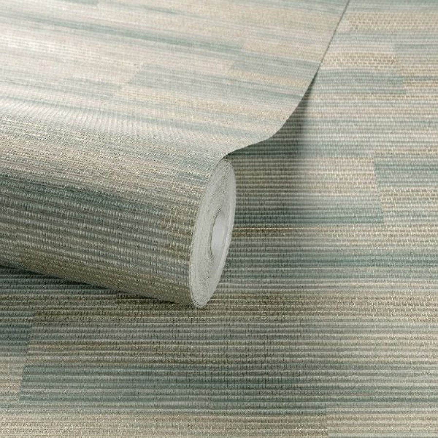 Stripe | * Free Delivery Raffia Plain Wallpaper Sage Mica Effect Grandeco Ee1102