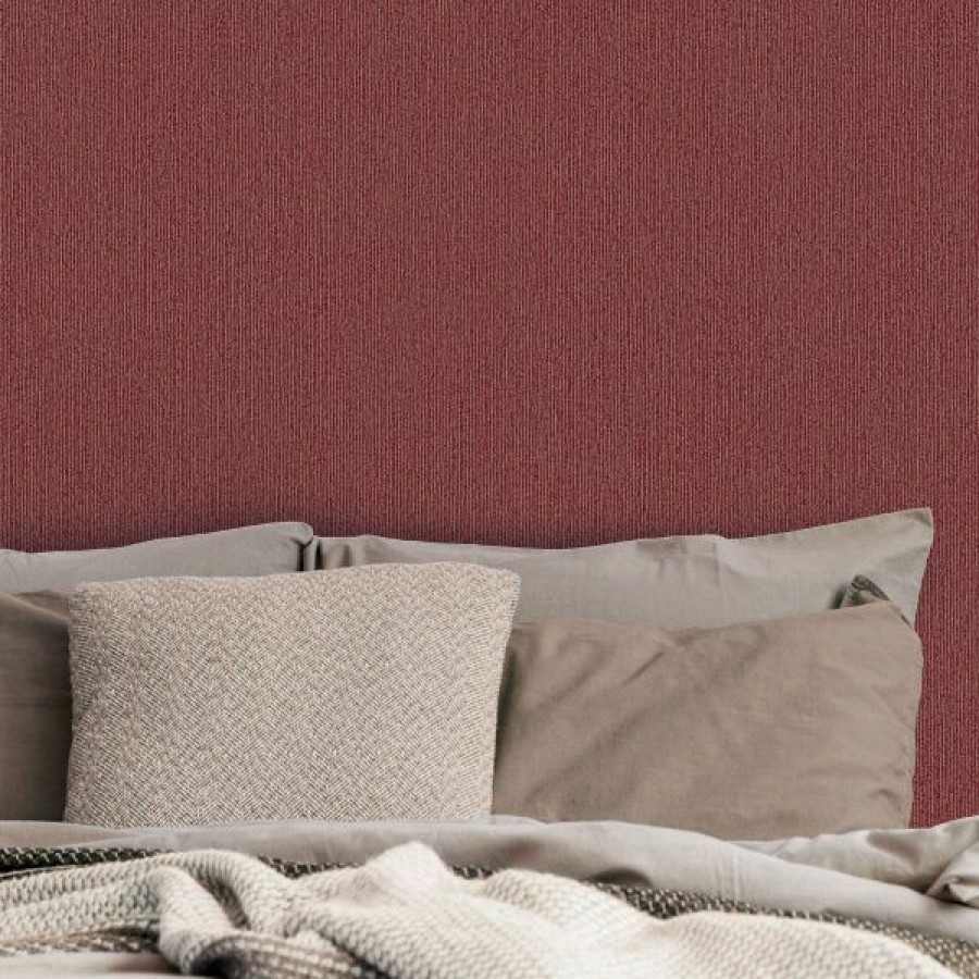 Stripe | * Lower Price Eden Wallpaper Collection Hadley Stripe Red Muriva J72410