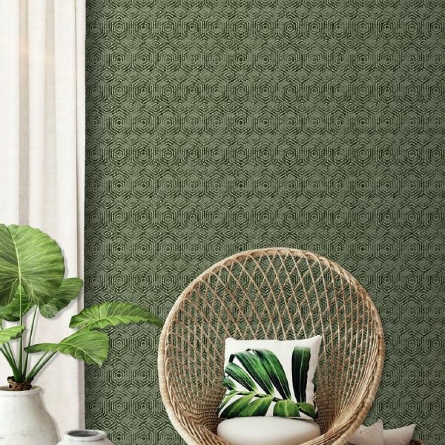 Glitter | * Clearance Sale Odyssee Wallpaper Collection Cohen Green Muriva L60604