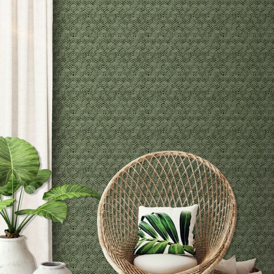 Glitter | * Clearance Sale Odyssee Wallpaper Collection Cohen Green Muriva L60604