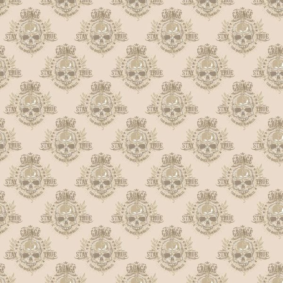 Geometric & Motif | * Outlet Grunge Collection Wallpaper Grunge Logo Beige Galerie G45367