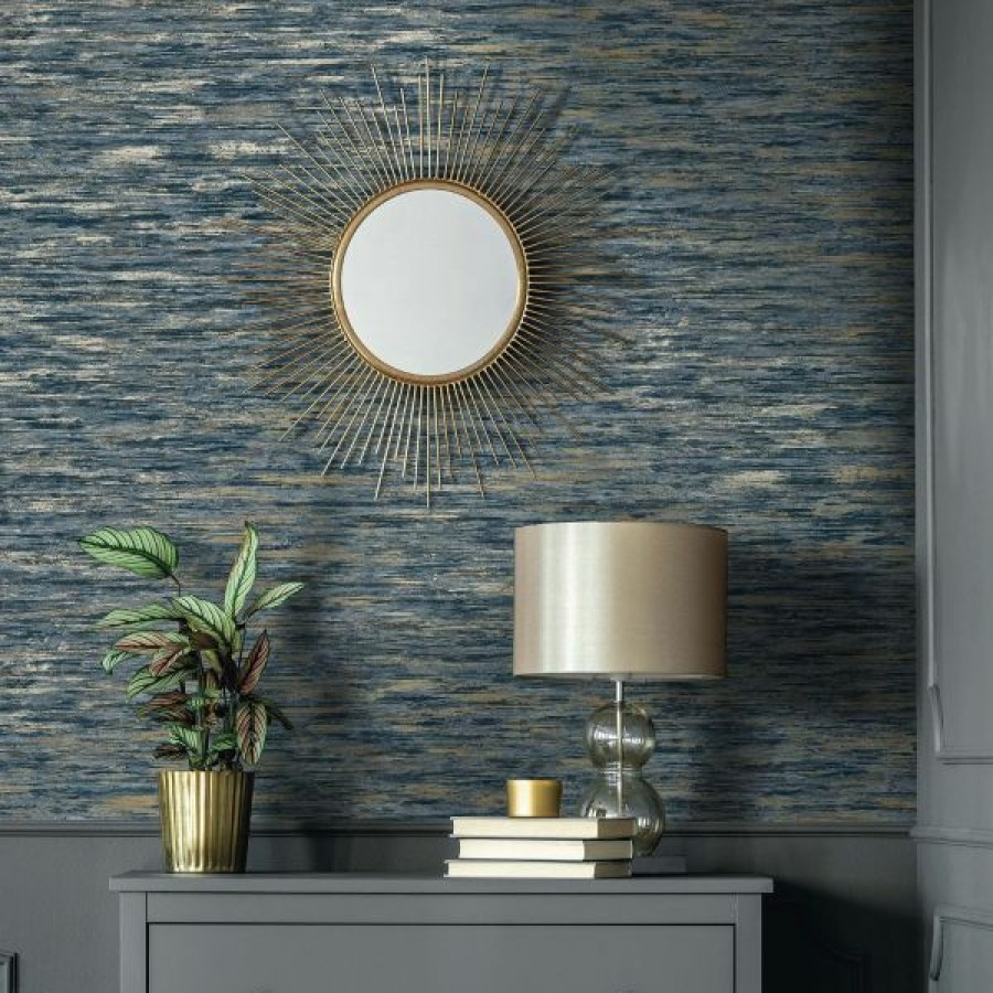 Stripe | * Clearance Cascading Gardens Wallpaper Collection Reine Navy Holden 91373