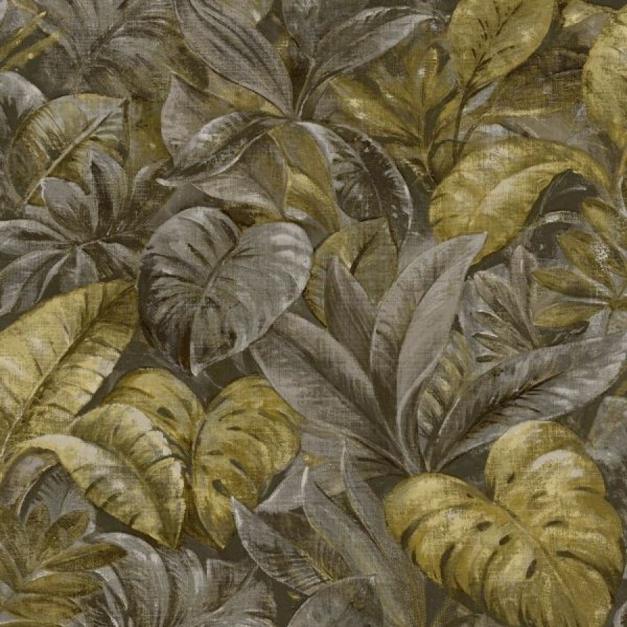 Paste The Wall | * High Quality Anori Tropical Leaf Wallpaper Ochre Holden 91110