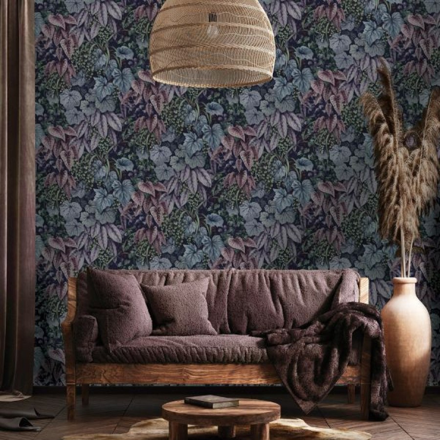 Tropical & Jungle | * Good Quality Cascading Gardens Wallpaper Collection Cascading Garden Plum Holden 91362