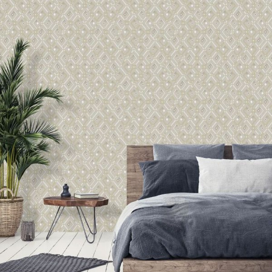 Geometric & Motif | * Hot Sell Odyssee Wallpaper Collection Ithaca Geo Cream Muriva L95207