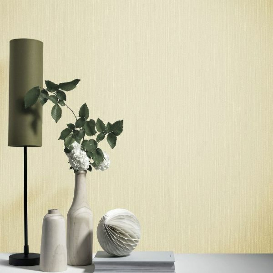 Bathroom | * Hot Sell Elle Decoration Plain Textured Wallpaper Light Gold 1017130