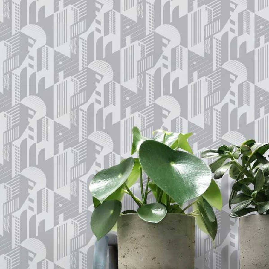 Luxury Wallpaper | * Fashionable Bauhaus Wallpaper Concrete Mini Moderns Azdpt044Co