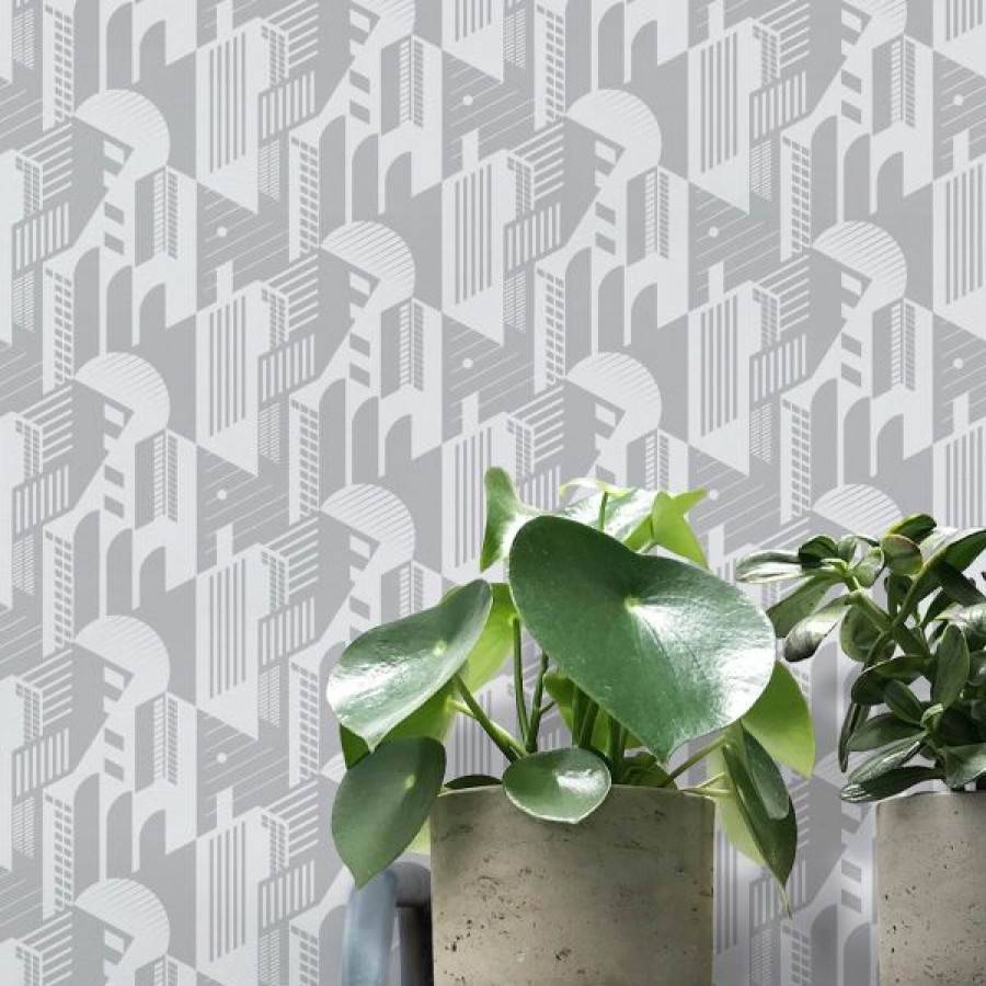 Luxury Wallpaper | * Fashionable Bauhaus Wallpaper Concrete Mini Moderns Azdpt044Co