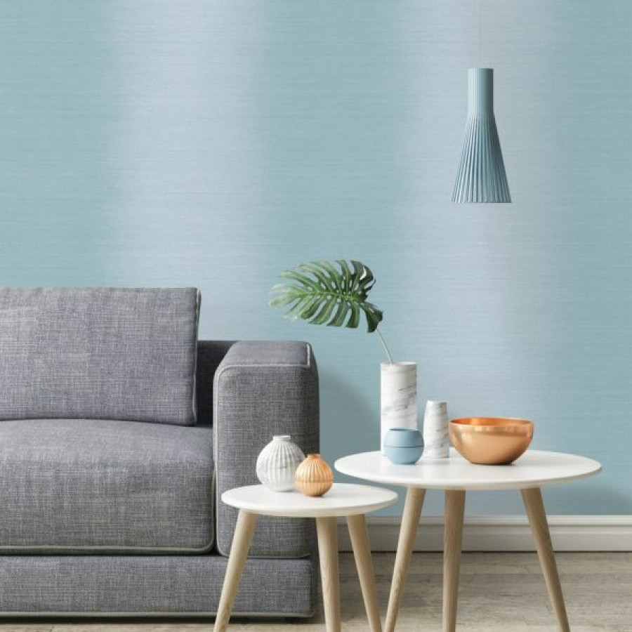 Stripe | * Top Sell Cascading Gardens Wallpaper Collection Vignette Stripe Teal Holden 90241