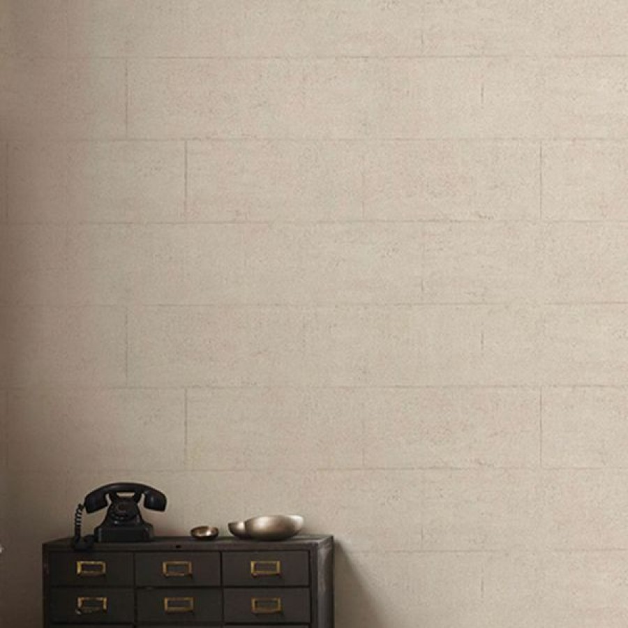 Bricks & Stone | * Top Sell Global Fusion Concrete Block Wallpaper Beige Galerie G56392