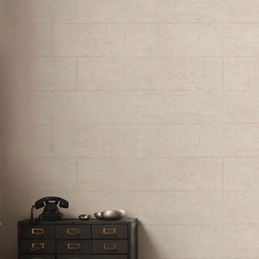 Bricks & Stone | * Top Sell Global Fusion Concrete Block Wallpaper Beige Galerie G56392