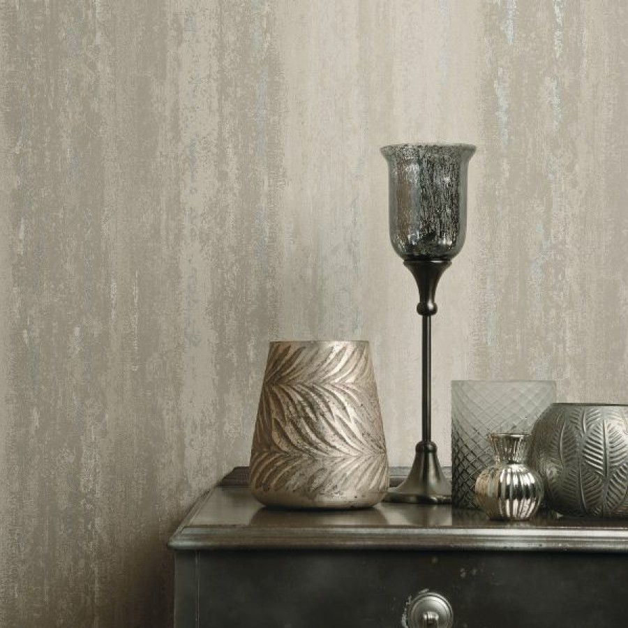 Stripe | * Online Store Vesuvius Distressed Stripe Wallpaper Taupe Holden 65082