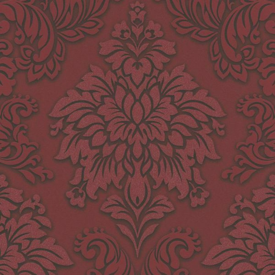 Other | * Fashionable Lizzy London Baroque Damask Wallpaper Red As Creation 36898-3