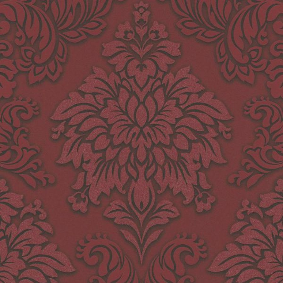 Other | * Fashionable Lizzy London Baroque Damask Wallpaper Red As Creation 36898-3