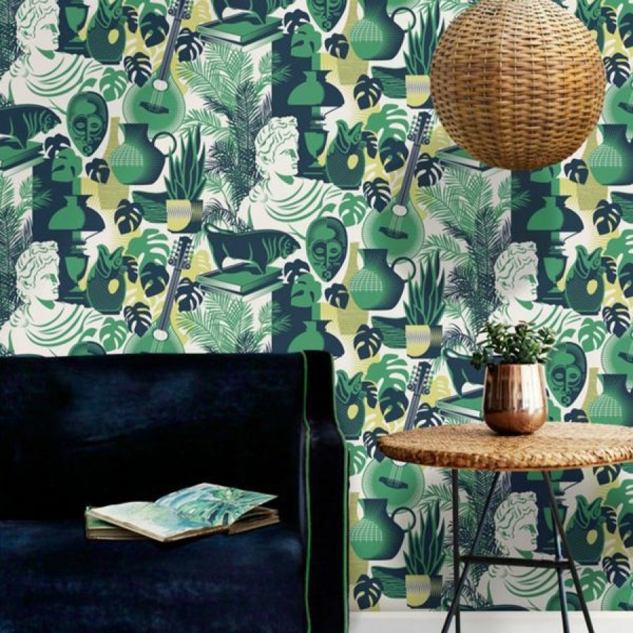 Luxury Wallpaper | * 100% Guarantee Art Room Wallpaper Coach Emerald Mini Moderns Azdpt032Ce