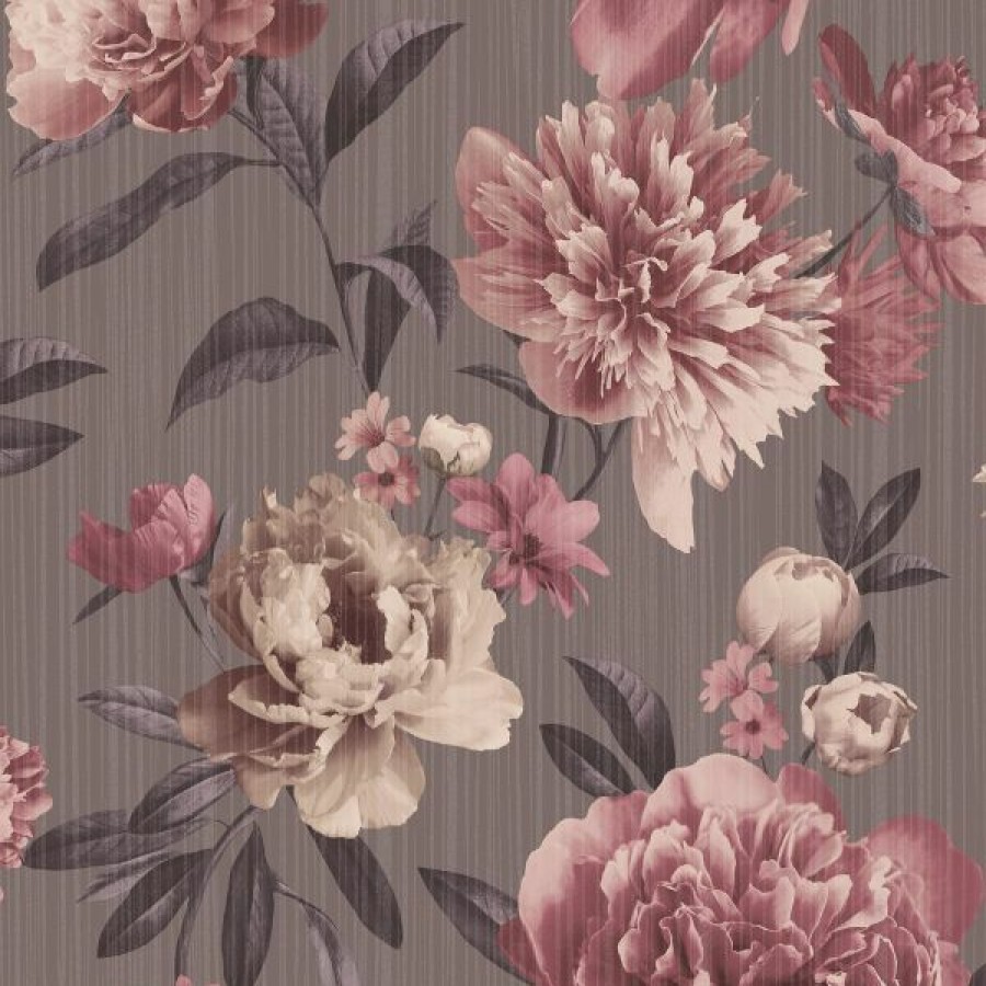 Tropical & Jungle | * 100% Guarantee Valentina Big Bloom Wallpaper Mauve The Design Library 526851