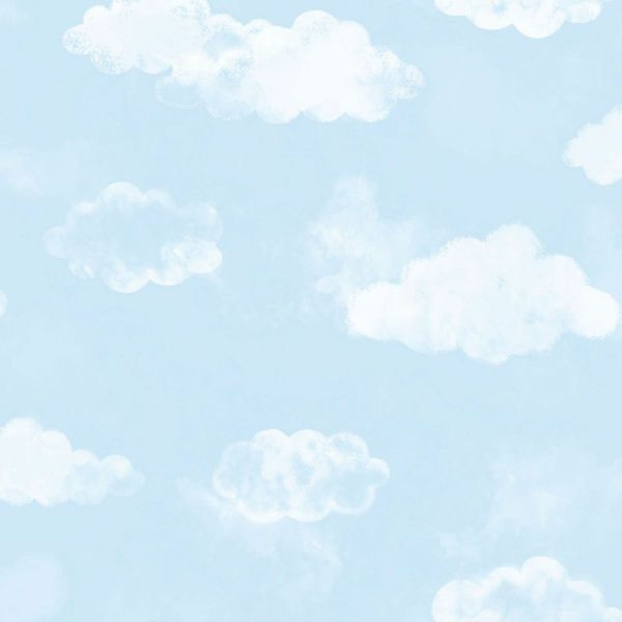 Bedroom | * Sale Online Tiny Tots 2 Cloud Wallpaper Sky Blue Galerie G78359