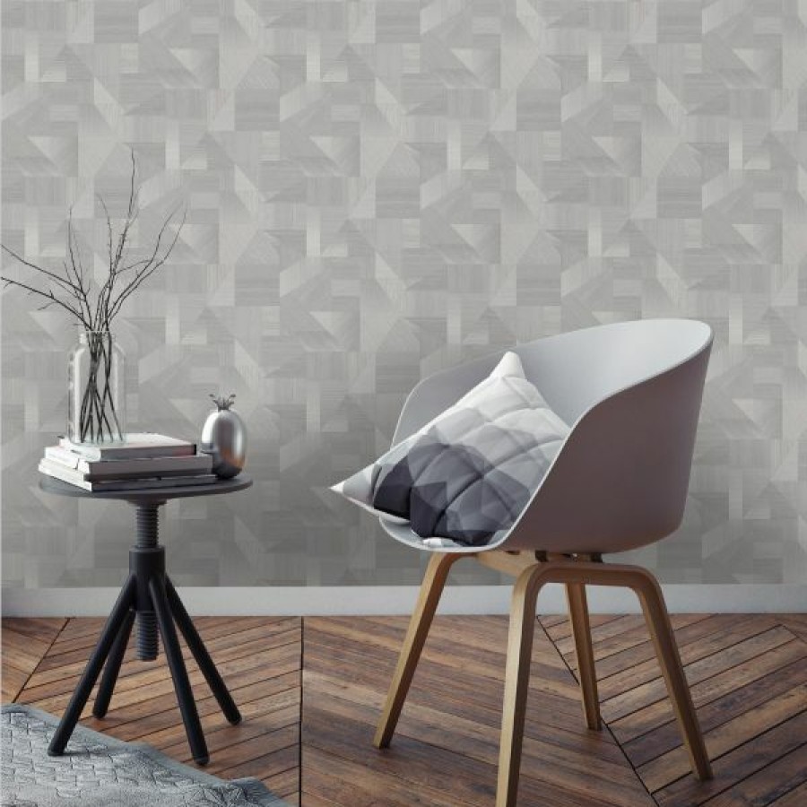 Geometric & Motif | * Hot Sell Laronda Geometric Wallpaper Gray Holden 65750