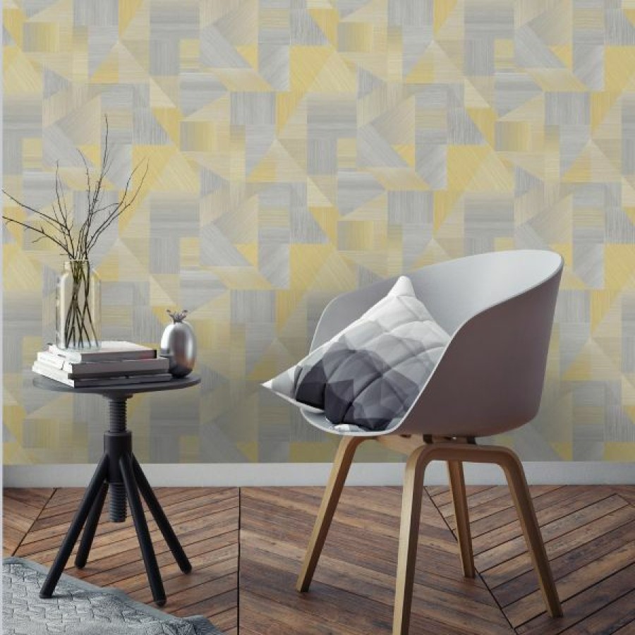 Geometric & Motif | * Discounts Laronda Geometric Wallpaper Yellow Holden 65751