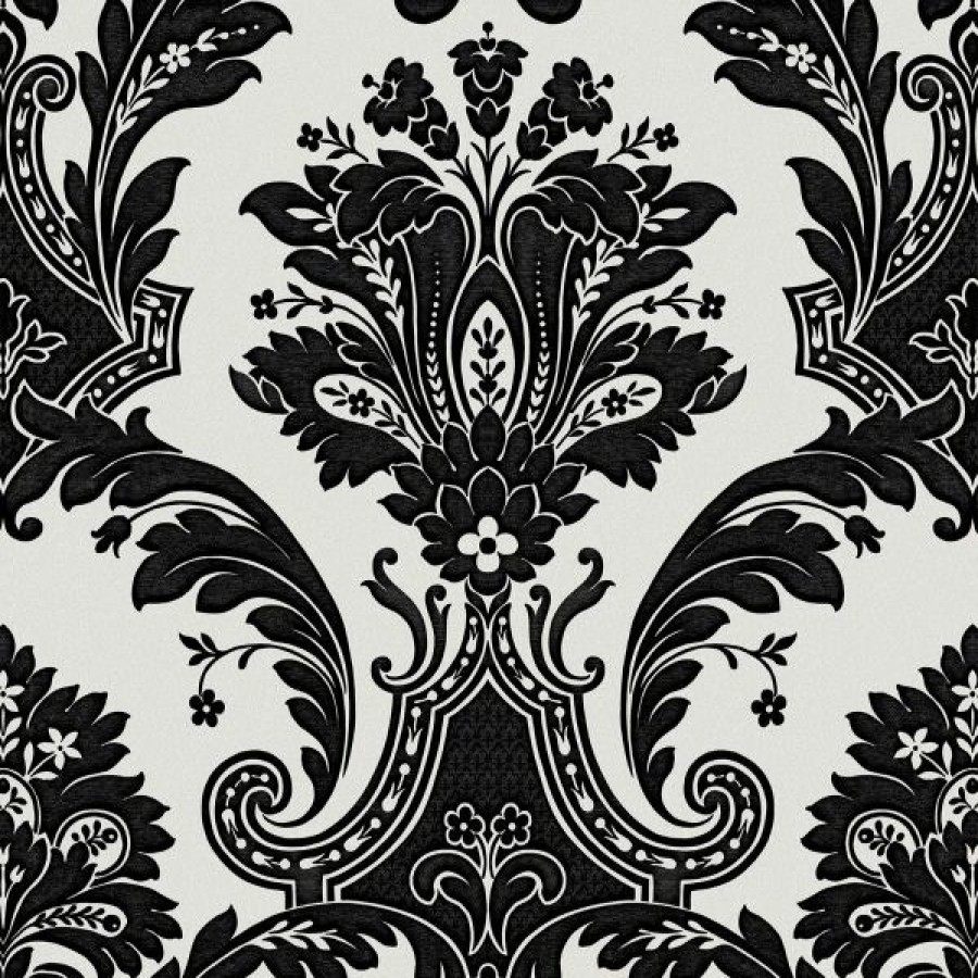 Other | * Hot Sell Amara Damask Wallpaper Black / White Belgravia 7391