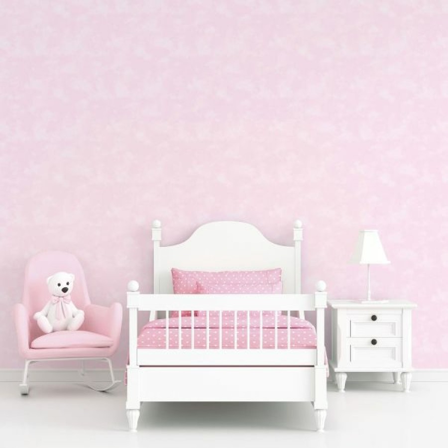 Plain | * Less Expensive Tiny Tots 2 Baby Texture Wallpaper Pink Glitter Galerie G78354