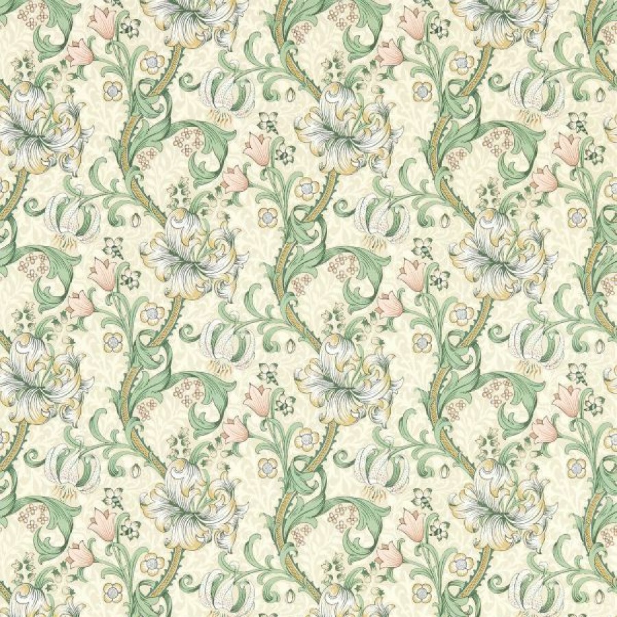 Arts | * Less Expensive William Morris Golden Lily Wallpaper Linen Beige / Blush W0174/01