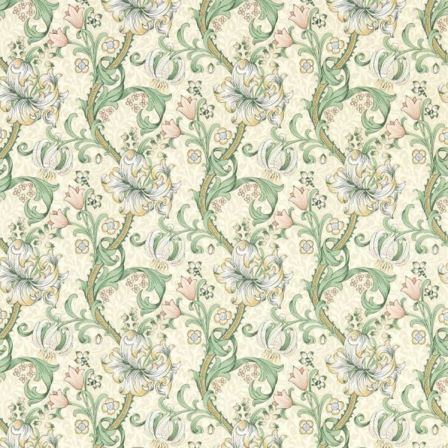 Arts | * Less Expensive William Morris Golden Lily Wallpaper Linen Beige / Blush W0174/01