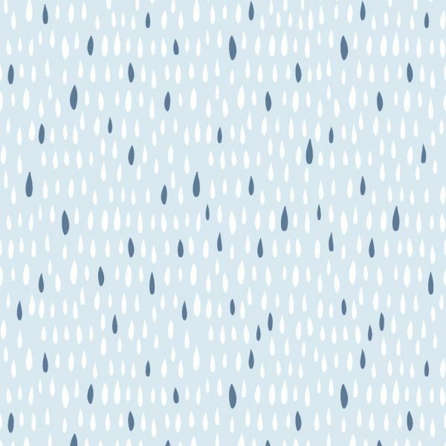 Bedroom | * 100% Guarantee Little Explorers Raindrops Wallpaper Blue Galerie 5446