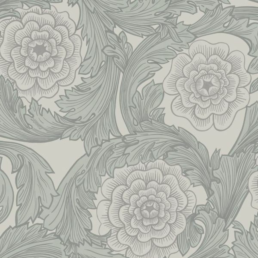 Other | * 100% Guarantee Blomstermala Big Bloom Wallpaper Gray Galerie 51008