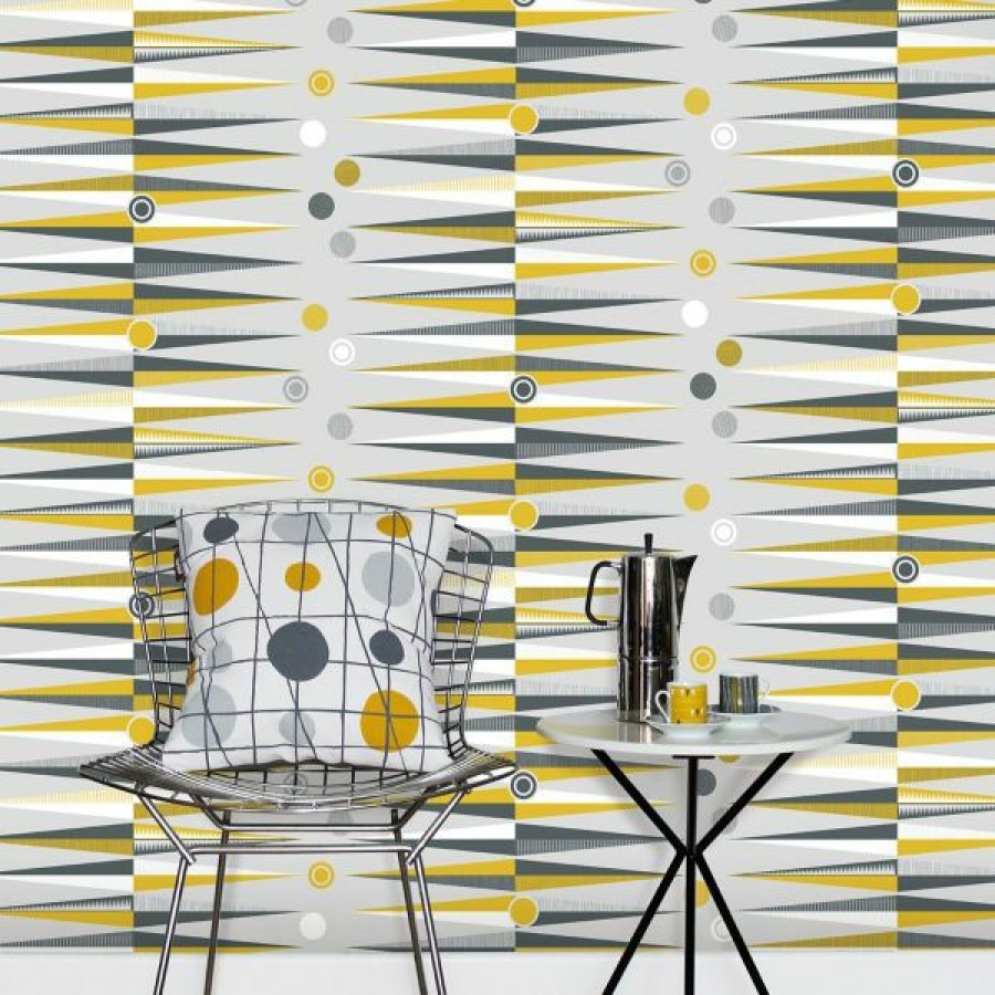 Luxury Wallpaper | * Wholesale Backgammon Wallpaper Mustard Mini Moderns Azdpt020Mu