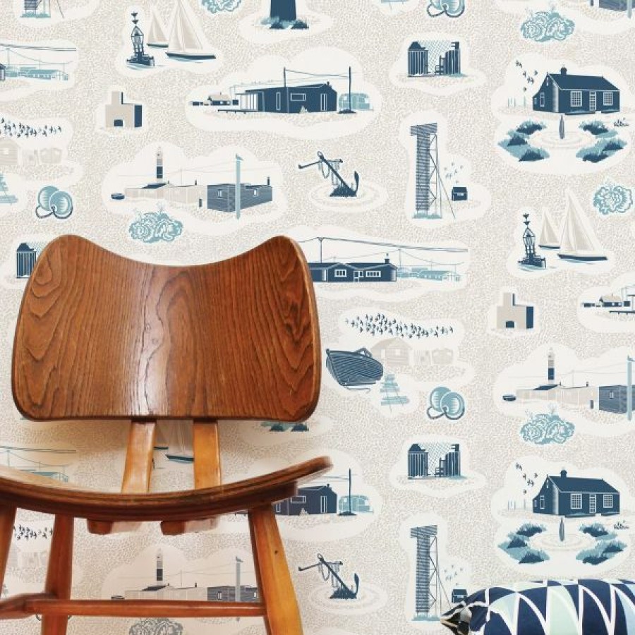 Luxury Wallpaper | * Clearance Sale Dungeness Wallpaper Washed Denim Mini Moderns Azdpt023Wd