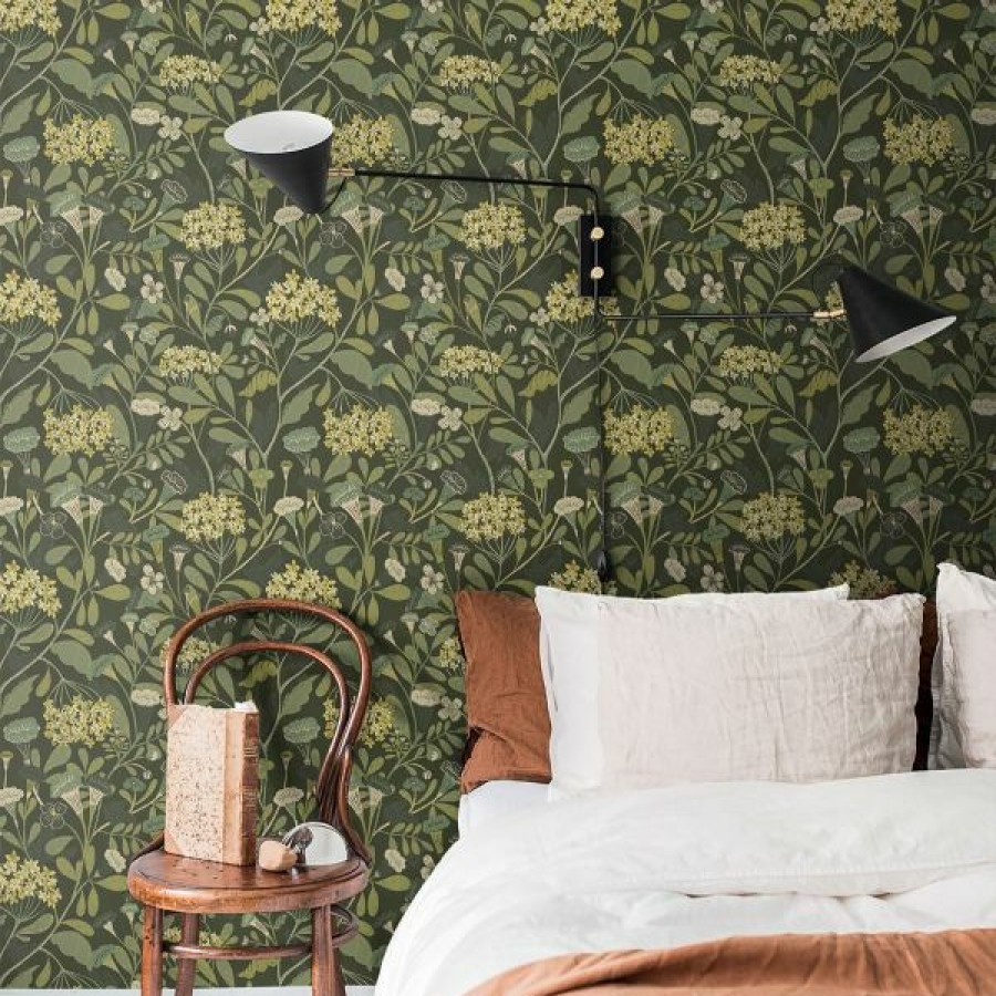 Arts | * High Quality Sommarang Hybbe Wallpaper Dark Green Galerie S55022